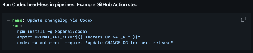 OpenAI Codex Non-Interactive Mode